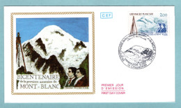 FDC France 1986 - Ascension Du Mont-Blanc Par J. Balmat Et M.G. Paccard - YT 2422 - 74 Chamonix - 1980-1989