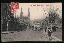 CPA Saint-Chamond, Rue De La Gare  - Saint Chamond