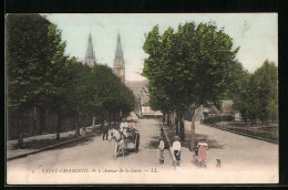 CPA Saint-Chamond, L`Avenue De La Gare  - Saint Chamond