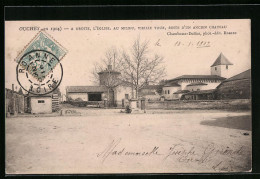 CPA Ouches, L`Eglise, Reste D`un Ancien Chateau  - Other & Unclassified