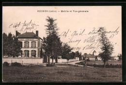 CPA Ouches, Mairie Et Vue Générale  - Andere & Zonder Classificatie