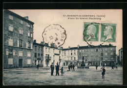 CPA Saint-Bonnet-le-Chateau, Place Du Grand Faubourg  - Autres & Non Classés