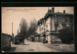 CPA Montrond-les-Bains, Hotel Terminus Et Avenue De La Gare  - Other & Unclassified