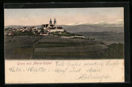 AK Maria-Taferl /Donau, Ortsansicht Blick Auf Die Alpen  - Autres & Non Classés