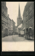 AK Lübeck, Schmiedestrasse Mit Geschäft Und Kirche  - Lübeck