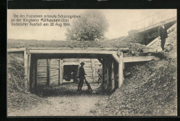 CPA Mülhausen, Franz. Schanzgräben An Der Ringbahn 1914  - Sonstige & Ohne Zuordnung