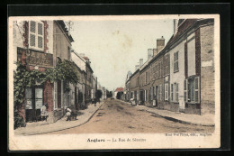 CPA Anglure, La Rue De Sézanne, Vue De La Rue  - Anglure