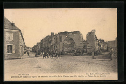 CPA Dormans, Place De La Mairie Après La Seconde Bataille De La Marne 1918  - Dormans