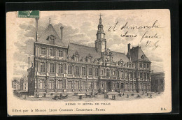 CPA Illustrateur Reims, Hôtel De Ville  - Reims