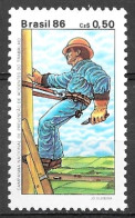 Brasil 1986 Campanha Nacional De Prevenção De Acidentes De Trabalho RHM C1516 - Unused Stamps