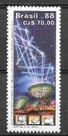 Brasil 1988 ANSAT 10 - Estações Terrenas De Comunicação Via Satélite RHM C1617 - Unused Stamps