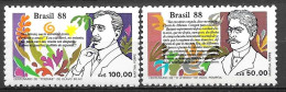 Brasil 1988 Dia Do Livro Centenário De O Ateneu De Raul Pompéia E De Poesias De Olavo Bilac RHM C1601-C1602 - Ungebraucht