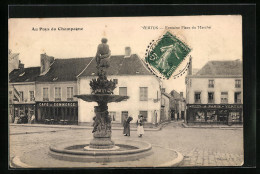 CPA Vertus, Fontaine Place Du Marche  - Vertus