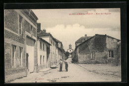 CPA St-Hilaire-le-Petit, Rue De L`Eglise  - Autres & Non Classés