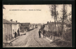 CPA St-Germain-le-Ville, Entrée Du Village  - Sonstige & Ohne Zuordnung