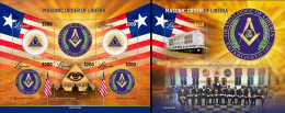 Liberia 2023, Masonic Order, 6val In BF +BF - Liberia