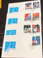 VIET  NAM ENVELOPE-F.D.C STAMPS-(1988 NGAY VU TRU COSMOS DAY ) 3pcs ENVELOPE Good Quality - Vietnam