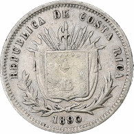 Costa Rica, 5 Centavos, 1890, Heaton, Argent, TTB, KM:128 - Costa Rica