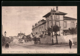 CPA St-Chamond, Les Villas Et La Route Nationale De Lyon  - Saint Chamond