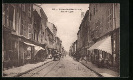 CPA Rive-de-Gier, Rue De Lyon  - Rive De Gier