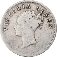 Inde Britannique, Victoria, 2 Annas, 1841, Bombay, Argent, TB, KM:459 - Colonie