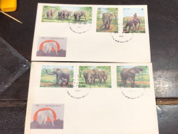 VIET  NAM ENVELOPE-F.D.C STAMPS-(1986 VOL CHAU A ASIAN ELEPHANTS ) 2pcs ENVELOPE Good Quality - Vietnam