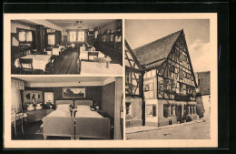 AK Rothenburg O. Tauber, Gasthaus Zum Breiterle, Innenansichten  - Rothenburg O. D. Tauber