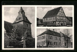 AK Bullenheim, Kirche, Rathaus Und Schule  - Altri & Non Classificati