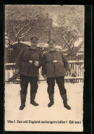 AK Beleibte Soldaten In Feldgrau Mit Eisernem Kreuz Trotzen Der Kriegsnot Entgegen  - War 1914-18