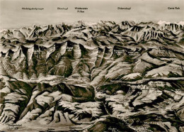 73907360 Steibis Oberstaufen Panoramakarte Mit Berggasthof Imberg - Oberstaufen