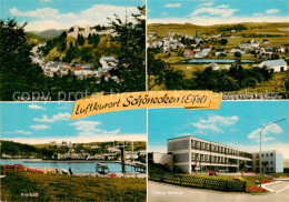 73867935 Schoenecken Partie Mit Burg Ortspartie Mit Fischweiher Freibad Neue Sch - Other & Unclassified