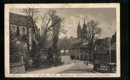 AK Meissen, St. Afra-Kirche, Freiheit Mit Blick Nach Den Domtürmen  - Meissen