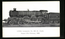 Pc Englische Eisenbahn, G.W.R. Locomotive Nr. 100 A1, Lloyds  - Trains