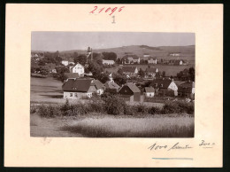 Fotografie Brück & Sohn Meissen, Ansicht Zöblitz I. Erzg., Blick In Den Ort Mit Kirche  - Orte