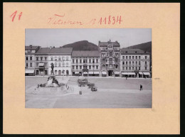 Fotografie Brück & Sohn Meissen, Ansicht Tetschen, Markt Mit Apotheke, Geschäfte Bernard Steiner, Carl Heller, Brunn  - Orte