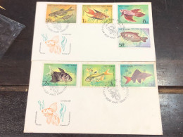 VIET  NAM ENVELOPE-F.D.C STAMPS-(1984 CA CANH OMAMENTAL FISHES) 2pcs ENVELOPE Good Quality - Vietnam