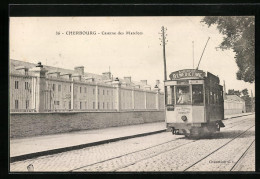 AK Cherbourg, Caserne Des Matelots, Strassenbahn  - Strassenbahnen