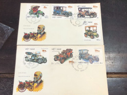 VIET  NAM ENVELOPE-F.D.C STAMPS-(1984 O TO CO VINTAGE CARS) 2pcs ENVELOPE Good Quality - Vietnam