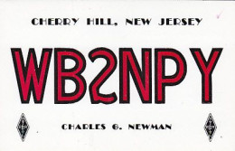 AK 213325 QSL - USA - New Jersey - Cherry Hill - Radio Amateur