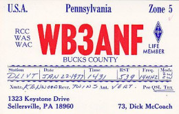 AK 213327 QSL - USA - Pennsylvania - Sellersville - Radio-amateur