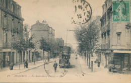 Asnières (92 Hauts De Seine) Le Boulevard Voltaires - L'octroi Et Le Tramway Au 1er Plan - édit. LL N° 13 - Asnieres Sur Seine