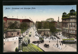 AK Berlin, Strassenbahnen Auf Dem Potsdamer Und Leipziger Platz  - Tramways