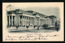 AK Stuttgart, Strassenbahn Vor Dem Königsbau  - Tramways