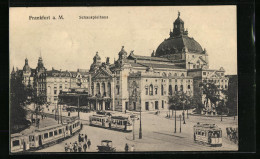 AK Frankfurt A. M., Strassenbahnen Vor Dem Schauspielhaus  - Strassenbahnen