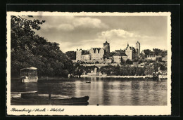 AK Bernburg /Saale, Das Schloss Vom Wasser Aus, Boote  - Bernburg (Saale)