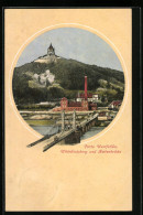 Passepartout-AK Porta Westfalica, Wittekindsberg Und Kettenbrücke  - Porta Westfalica