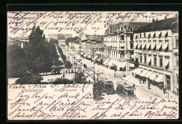 AK Christiania, Carl Johansgade, Strassenbahn  - Strassenbahnen