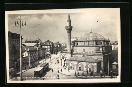 AK Sofia, Strassenbahn Am Maria-Louise-Platz Mit Moschée  - Strassenbahnen