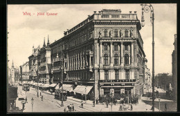 AK Wien, Hotel Kummer Mit Strassenbahnen  - Tramways