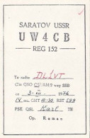 AK 213343 QSL - USSR - Saratov - Radio-amateur